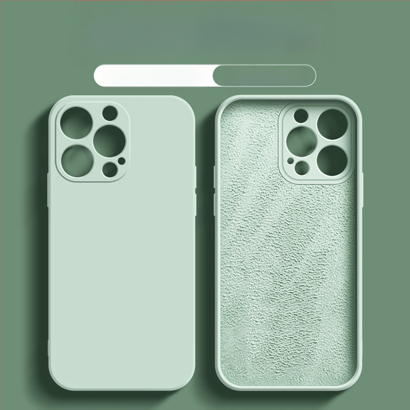 Piemērots Apple 17Promax Liquid tālruņa maciņam Iphone14Pro Straight Edge silikona 13" īpaši plānam universālam Xr maciņam