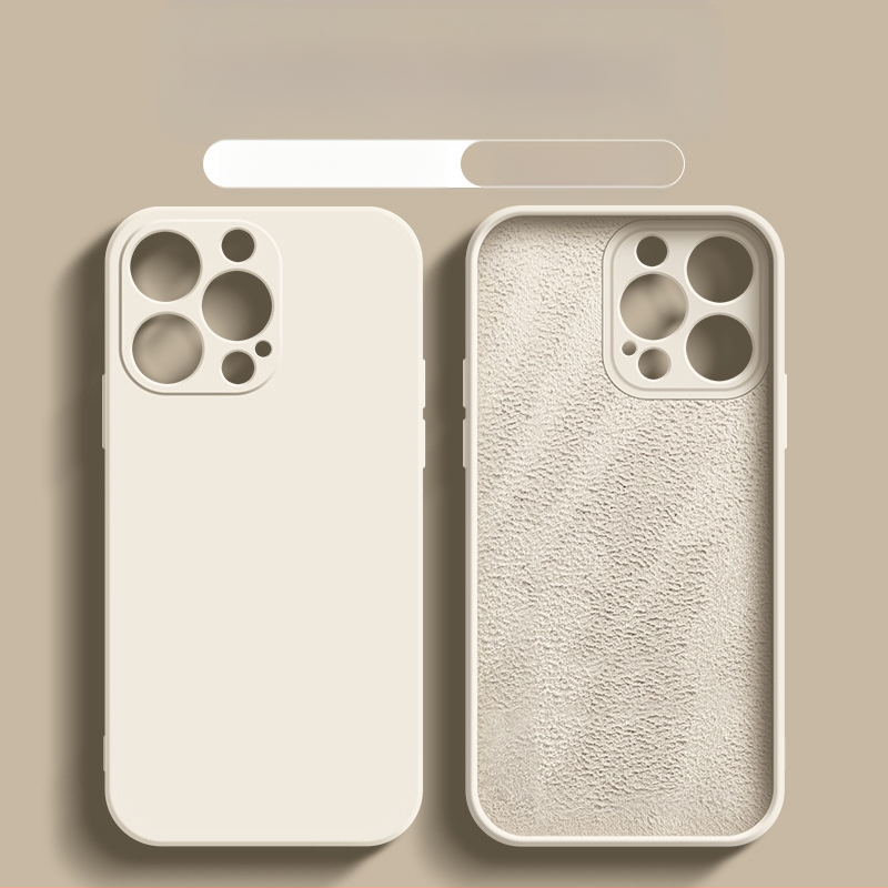 Piemērots Apple 17Promax Liquid tālruņa maciņam Iphone14Pro Straight Edge silikona 13" īpaši plānam universālam Xr maciņam