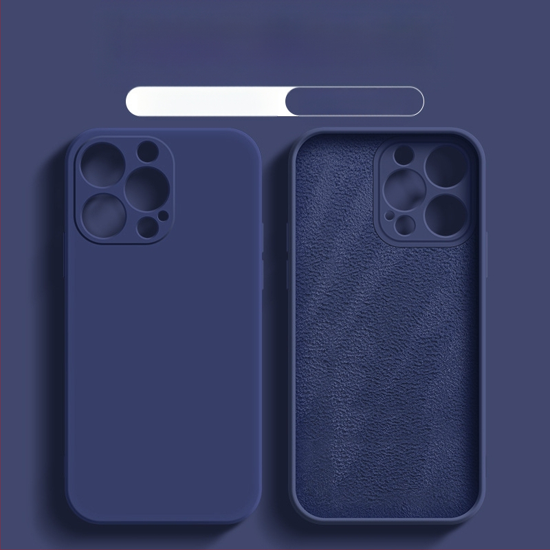 Piemērots Apple 17Promax Liquid tālruņa maciņam Iphone14Pro Straight Edge silikona 13" īpaši plānam universālam Xr maciņam