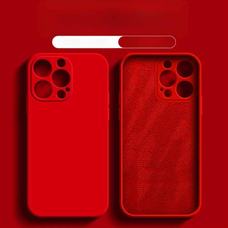 Piemērots Apple 17Promax Liquid tālruņa maciņam Iphone14Pro Straight Edge silikona 13" īpaši plānam universālam Xr maciņam