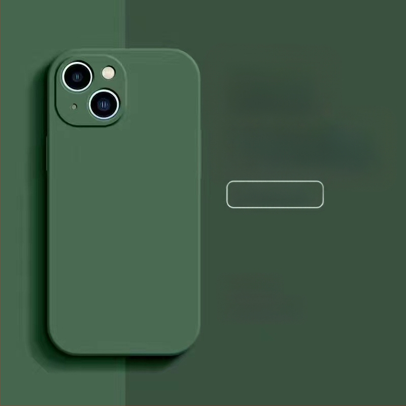 Piemērots Apple 17Promax Liquid tālruņa maciņam Iphone14Pro Straight Edge silikona 13" īpaši plānam universālam Xr maciņam