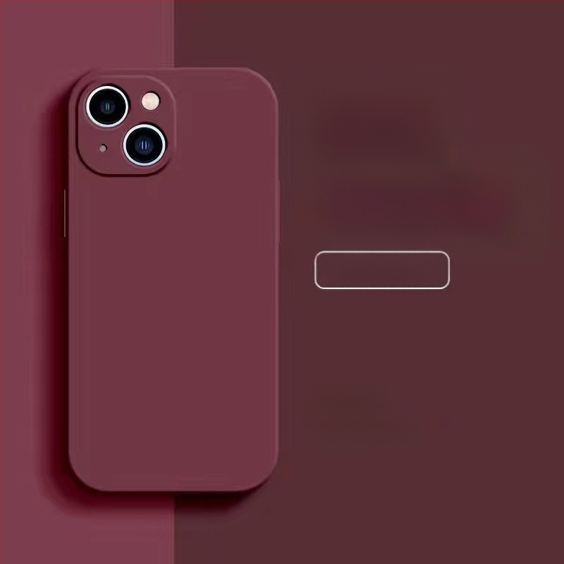 Piemērots Apple 17Promax Liquid tālruņa maciņam Iphone14Pro Straight Edge silikona 13" īpaši plānam universālam Xr maciņam