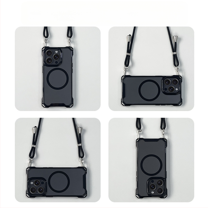 Sobib järgmistele telefonidele: Apple 17 Pro Max telefoniümbris õlarihmaga, iPhone 16 magnetilise imemiskinnitusega, 14 Plus täiskattega, 13 kukkumiskindel, 12