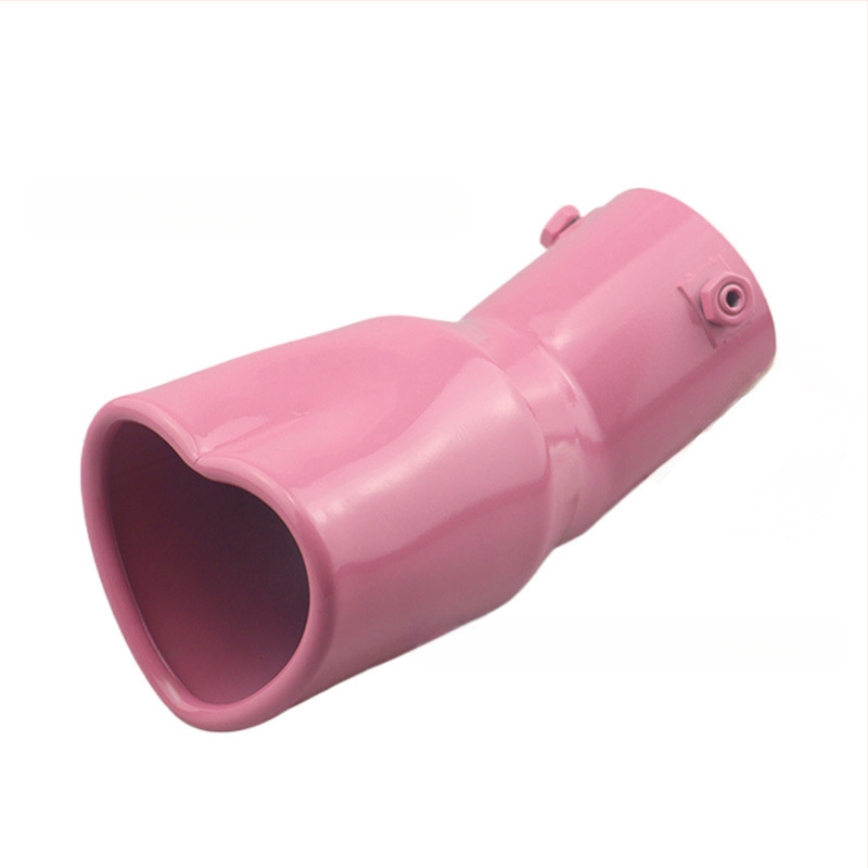 Pārrobežu karsti pārdota automašīna universāla astes kakla sabiezējums sirds formas universāls nerūsējošā tērauda cepts zils izplūdes caurule modificēts izpūtējs