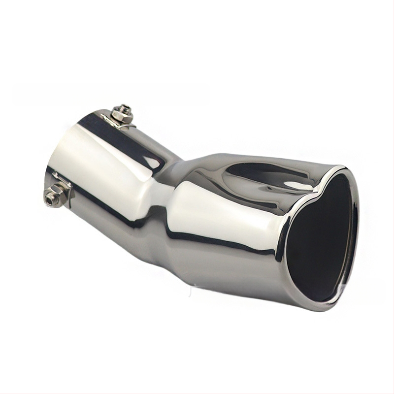 Pārrobežu karsti pārdota automašīna universāla astes kakla sabiezējums sirds formas universāls nerūsējošā tērauda cepts zils izplūdes caurule modificēts izpūtējs