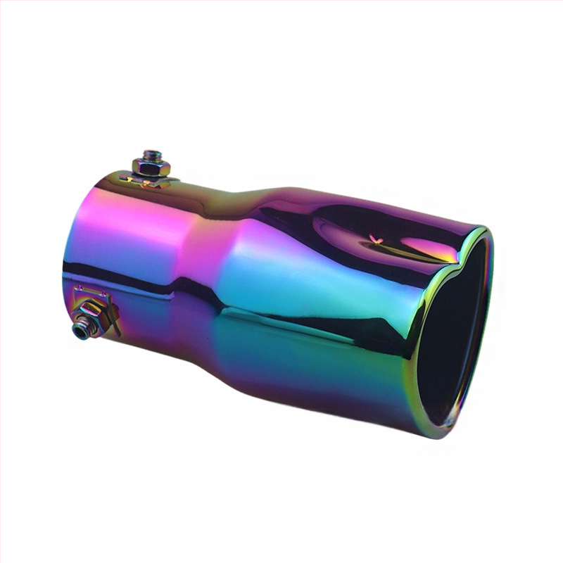 Pārrobežu karsti pārdota automašīna universāla astes kakla sabiezējums sirds formas universāls nerūsējošā tērauda cepts zils izplūdes caurule modificēts izpūtējs