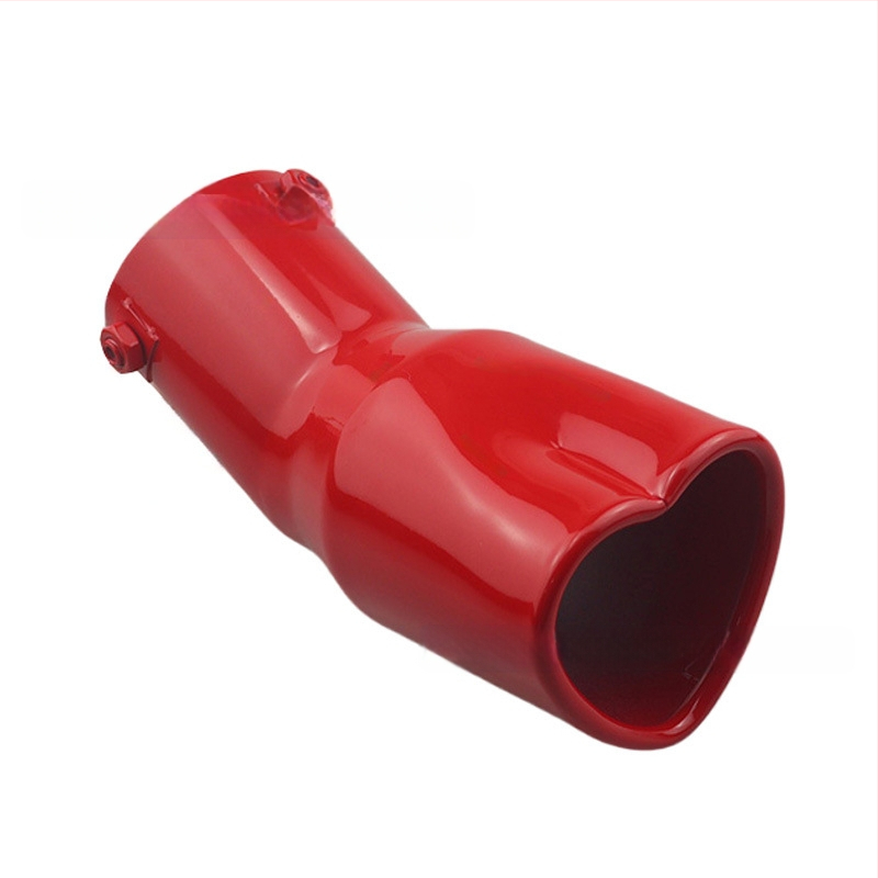 Pārrobežu karsti pārdota automašīna universāla astes kakla sabiezējums sirds formas universāls nerūsējošā tērauda cepts zils izplūdes caurule modificēts izpūtējs