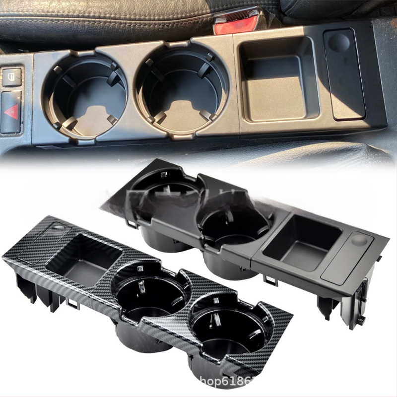 Piemērots BMW 3. sērijas E46 dzērienu krūzīšu turētājam, ūdens krūzīšu turētājam, automašīnas ūdens krūzīšu turētāja uzglabāšanas kastei, monētu kastei