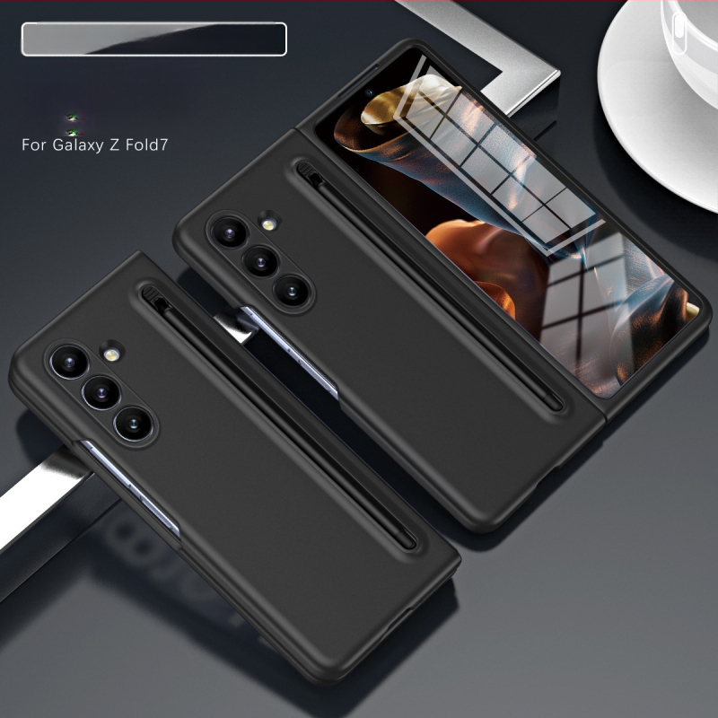 Sobib Samsung Z Fold7 mobiiltelefoni ümbrisele, ametlik samas stiilis kest ja kile integreeritud Stylus Fold6/5/4 kaitseümbrisega