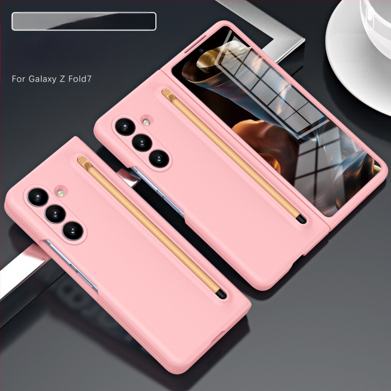 Sobib Samsung Z Fold7 mobiiltelefoni ümbrisele, ametlik samas stiilis kest ja kile integreeritud Stylus Fold6/5/4 kaitseümbrisega