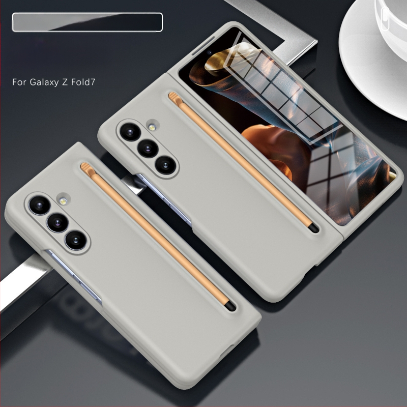 Sobib Samsung Z Fold7 mobiiltelefoni ümbrisele, ametlik samas stiilis kest ja kile integreeritud Stylus Fold6/5/4 kaitseümbrisega