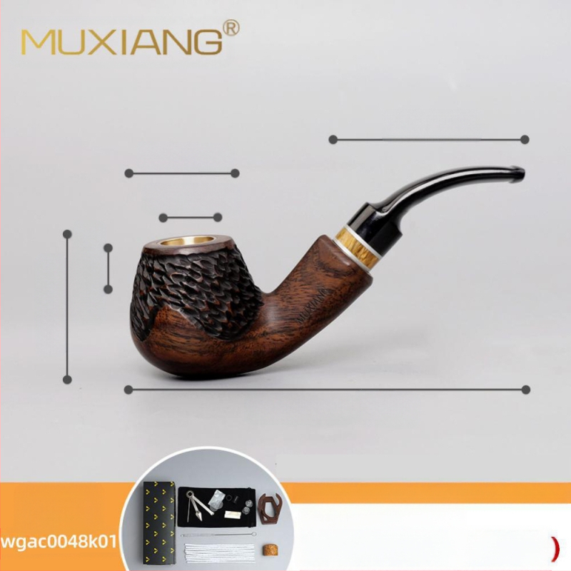 Puitunud roosipuust piip, kolmeotstarbeline, kuivpiip, suitsetamistarvikud, hulgimüügi tubakakott, filtreeritud täispuidust piip, sandlipuu