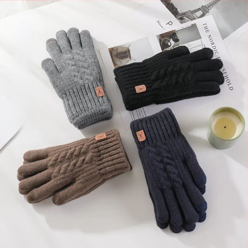 Fliisvoodriga paksendatud puutetundliku ekraaniga kindad talviseks õuesõiduks Kirde-Eesti külmakindlad jalgrattasõidu unisex õpilaste paksud kindad armastajatele