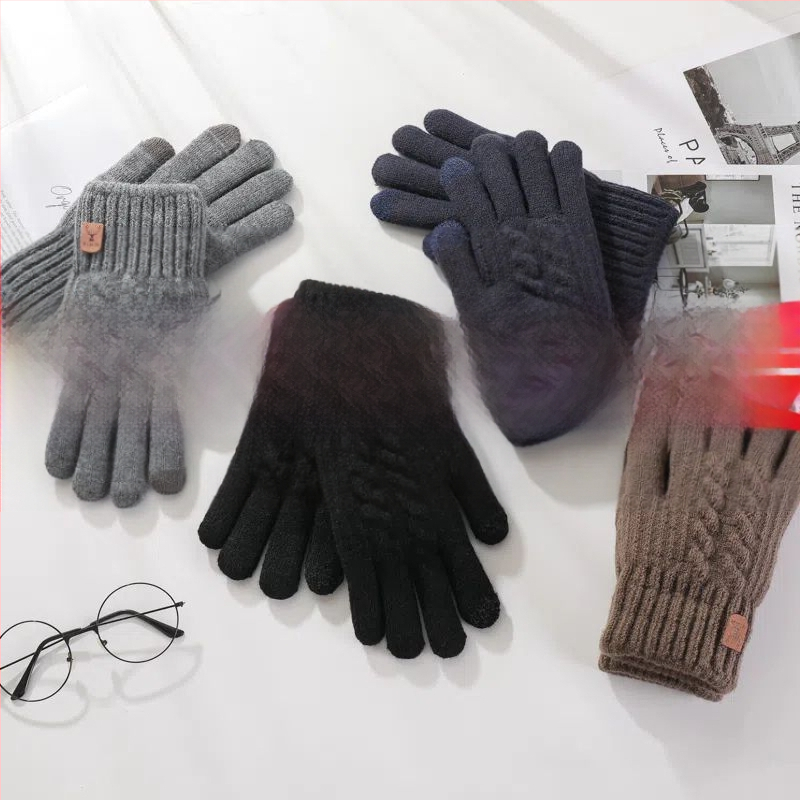 Fliisvoodriga paksendatud puutetundliku ekraaniga kindad talviseks õuesõiduks Kirde-Eesti külmakindlad jalgrattasõidu unisex õpilaste paksud kindad armastajatele