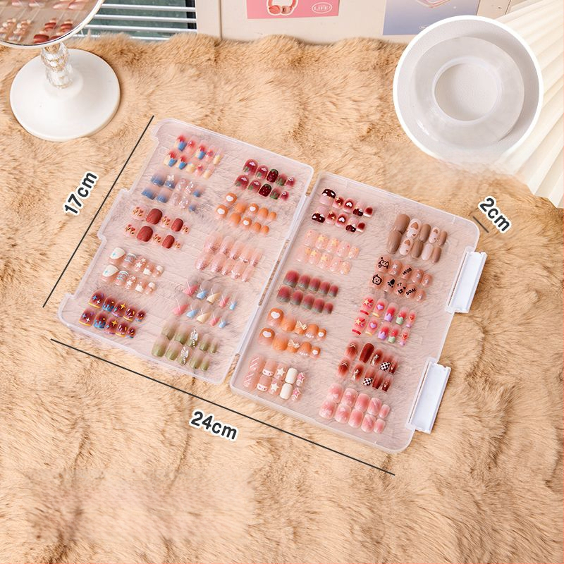 Küünekunsti kantav küünte hoiukarp tolmukindel läbipaistev hoiukorraldaja tahvel küünte stiili töö kuvamise värvikaartide raamat