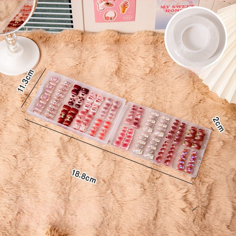 Küünekunsti kantav küünte hoiukarp tolmukindel läbipaistev hoiukorraldaja tahvel küünte stiili töö kuvamise värvikaartide raamat