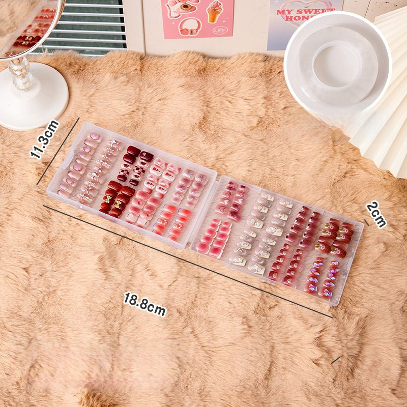 Küünekunsti kantav küünte hoiukarp tolmukindel läbipaistev hoiukorraldaja tahvel küünte stiili töö kuvamise värvikaartide raamat