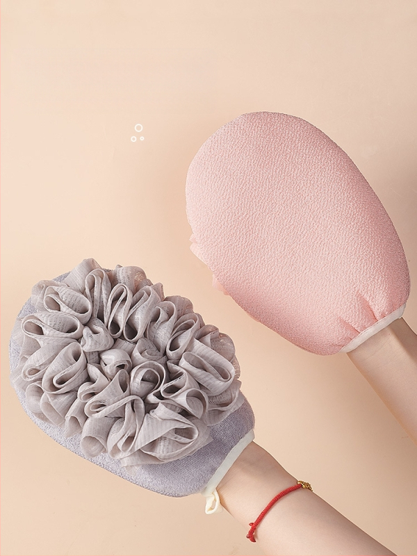 ♤ Hulgimüük kaheotstarbeline vannirätik kaks-ühes mittekahjustav nahavannirätik peene liivaga pehme vannikinnas seljale hõõrumiseks