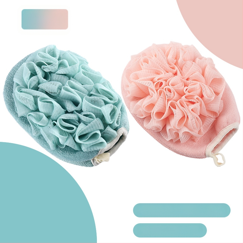 ♤ Hulgimüük kaheotstarbeline vannirätik kaks-ühes mittekahjustav nahavannirätik peene liivaga pehme vannikinnas seljale hõõrumiseks