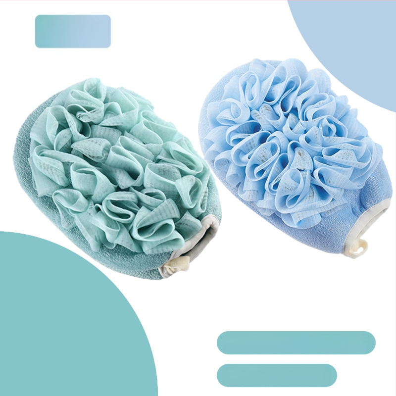 ♤ Hulgimüük kaheotstarbeline vannirätik kaks-ühes mittekahjustav nahavannirätik peene liivaga pehme vannikinnas seljale hõõrumiseks