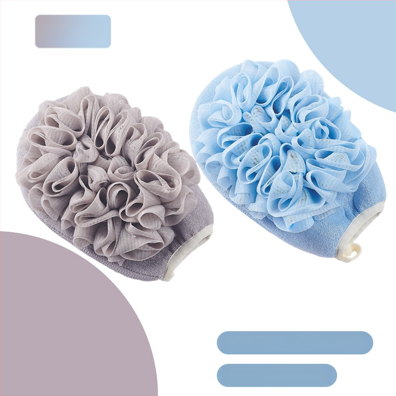 ♤ Hulgimüük kaheotstarbeline vannirätik kaks-ühes mittekahjustav nahavannirätik peene liivaga pehme vannikinnas seljale hõõrumiseks