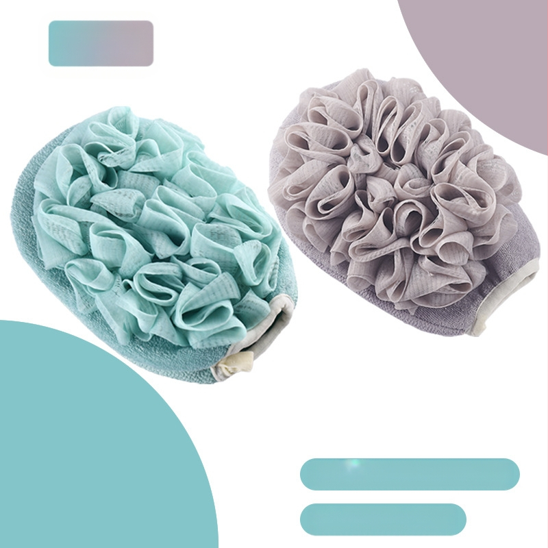 ♤ Hulgimüük kaheotstarbeline vannirätik kaks-ühes mittekahjustav nahavannirätik peene liivaga pehme vannikinnas seljale hõõrumiseks