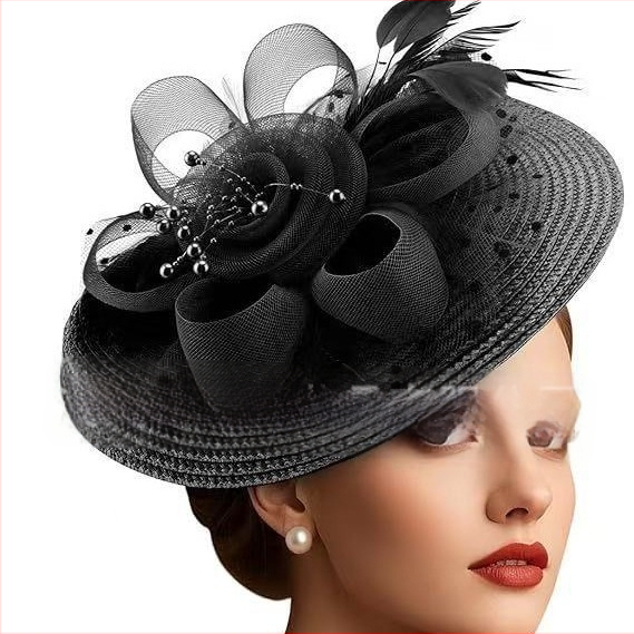 Populaarsed Amazoni väikesed mütsid, Euroopa ja Ameerika pruudi peakatted, Halloweeni võrgusilma sulgedest juuste aksessuaarid, džokiklubi müts