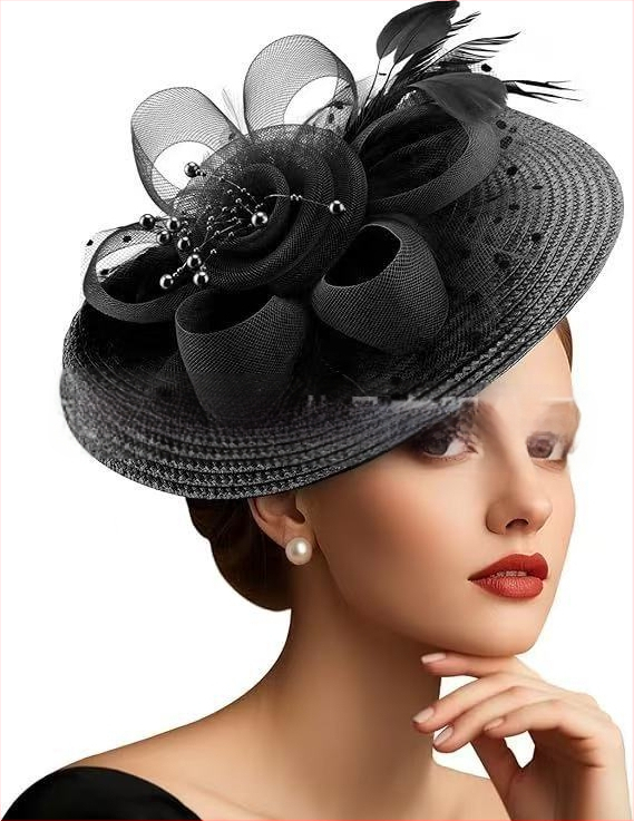 Populaarsed Amazoni väikesed mütsid, Euroopa ja Ameerika pruudi peakatted, Halloweeni võrgusilma sulgedest juuste aksessuaarid, džokiklubi müts