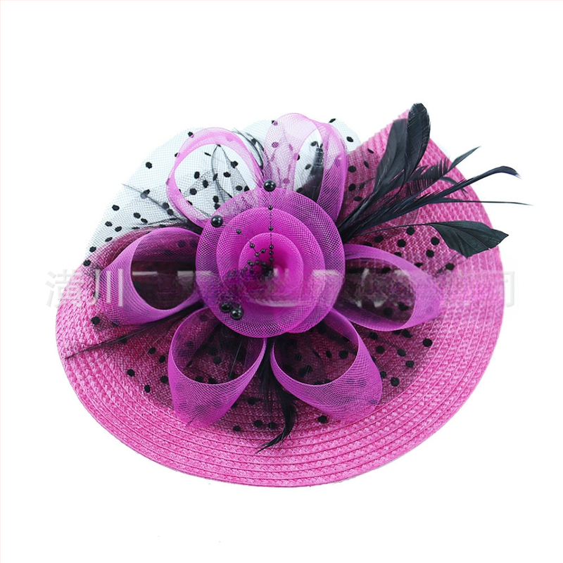 Populaarsed Amazoni väikesed mütsid, Euroopa ja Ameerika pruudi peakatted, Halloweeni võrgusilma sulgedest juuste aksessuaarid, džokiklubi müts