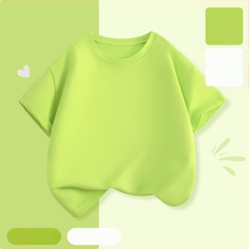 Laste lühikeste varrukatega T-särk suvi 2025 uue stiiliga tüdrukute T-särk puhtast puuvillast topp suvine tüdrukute võikaru suvekleit