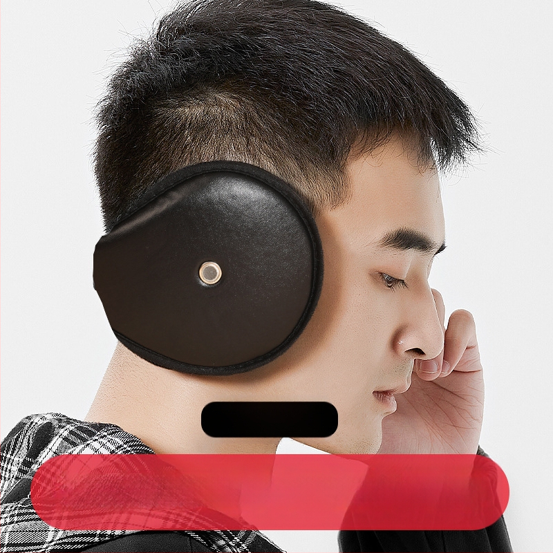 Vyriškos žieminės šiltos ausinės, languotos, pliušinės, naujos, šiltos, PU odos, tarpvalstybinės