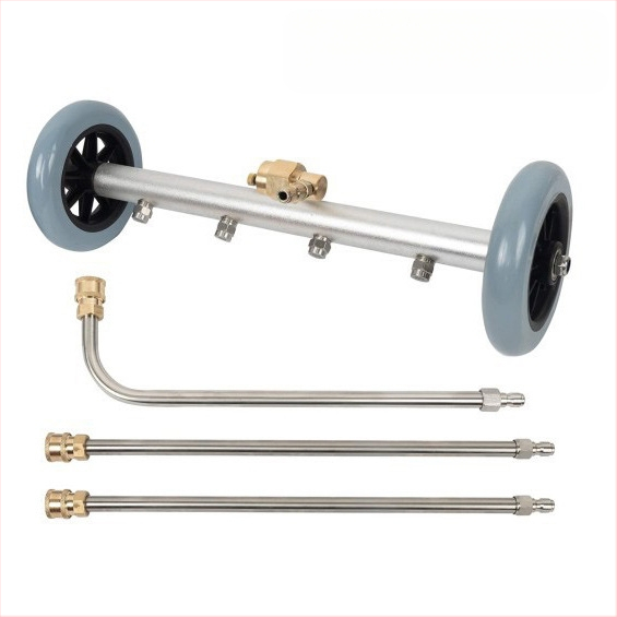 Aukšto slėgio automobilių važiuoklių valymo įrenginys su 16 colių dvigubos funkcijos važiuoklės antgaliu ir vandens šluota, 4000 PSI