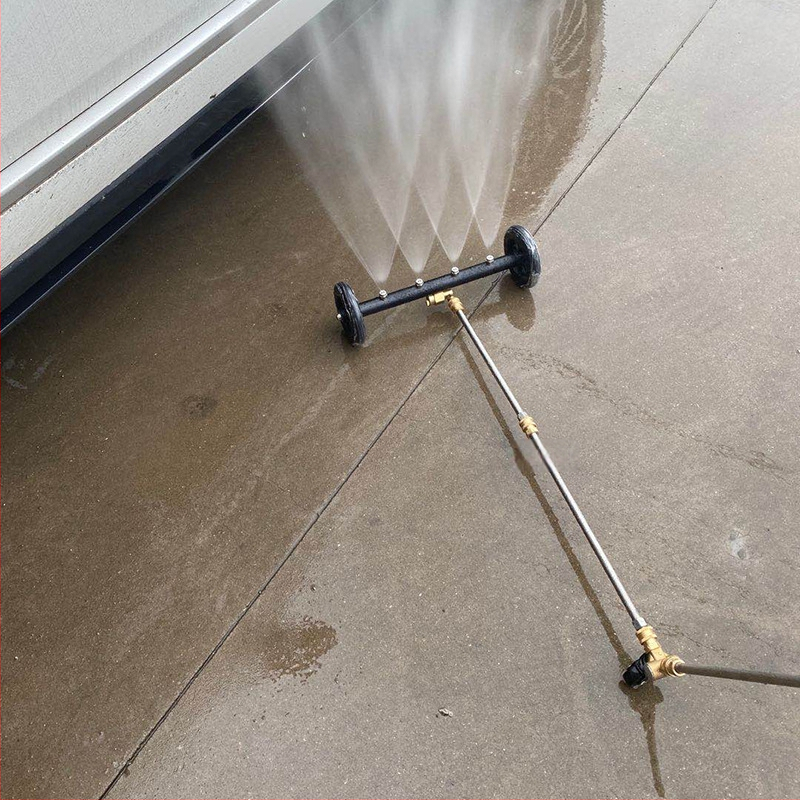 Aukšto slėgio automobilių važiuoklių valymo įrenginys su 16 colių dvigubos funkcijos važiuoklės antgaliu ir vandens šluota, 4000 PSI