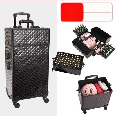 Professionaalne käru kosmeetikakott kaasaskantav suure mahutavusega meik maniküür tätoveeringu salong ilu poolpüsiv mitmekihiline tööriistakast