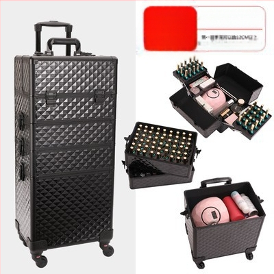 Professionaalne käru kosmeetikakott kaasaskantav suure mahutavusega meik maniküür tätoveeringu salong ilu poolpüsiv mitmekihiline tööriistakast