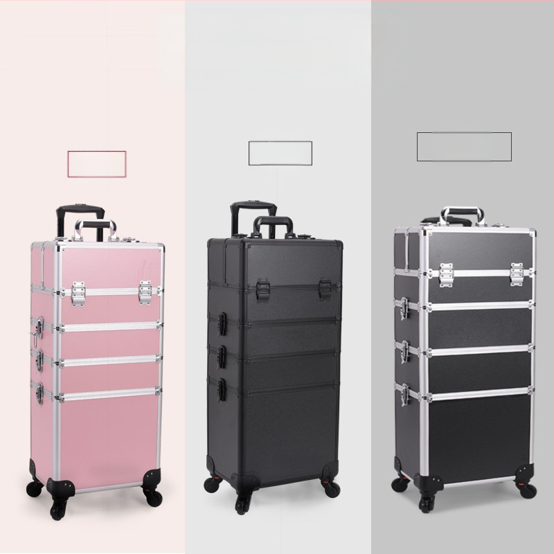 Professionaalne käru kosmeetikakott kaasaskantav suure mahutavusega meik maniküür tätoveeringu salong ilu poolpüsiv mitmekihiline tööriistakast
