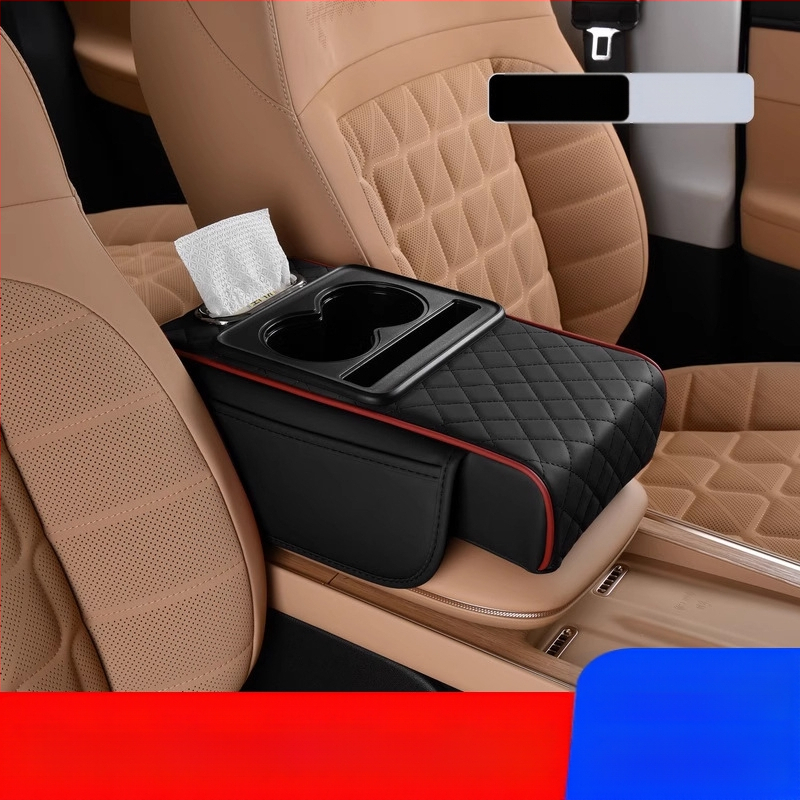 Auto keskse käetoe karbi turvapadi, kaitsepadi, multifunktsionaalne salvrätikukarp, topsihoidik, hoiukott