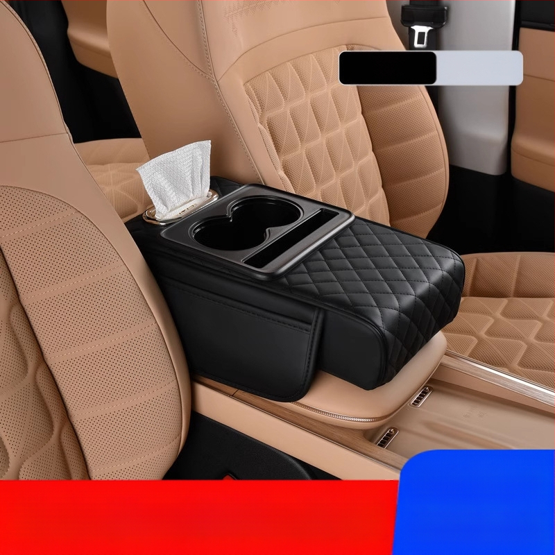 Auto keskse käetoe karbi turvapadi, kaitsepadi, multifunktsionaalne salvrätikukarp, topsihoidik, hoiukott