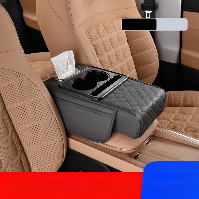 Auto keskse käetoe karbi turvapadi, kaitsepadi, multifunktsionaalne salvrätikukarp, topsihoidik, hoiukott