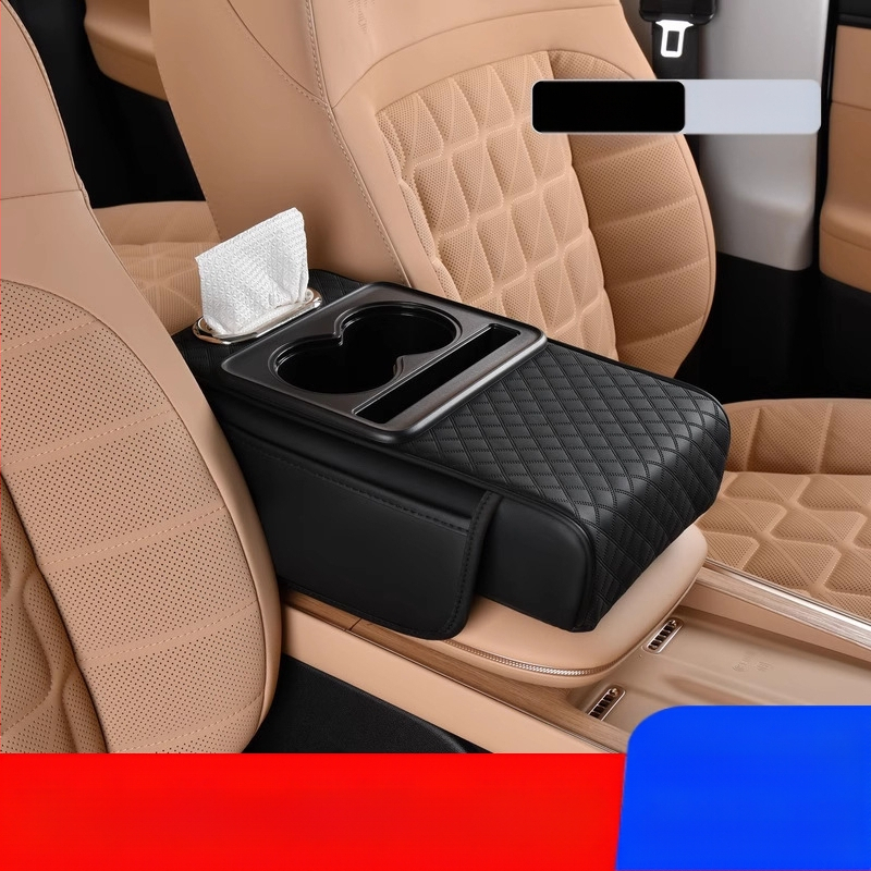 Auto keskse käetoe karbi turvapadi, kaitsepadi, multifunktsionaalne salvrätikukarp, topsihoidik, hoiukott