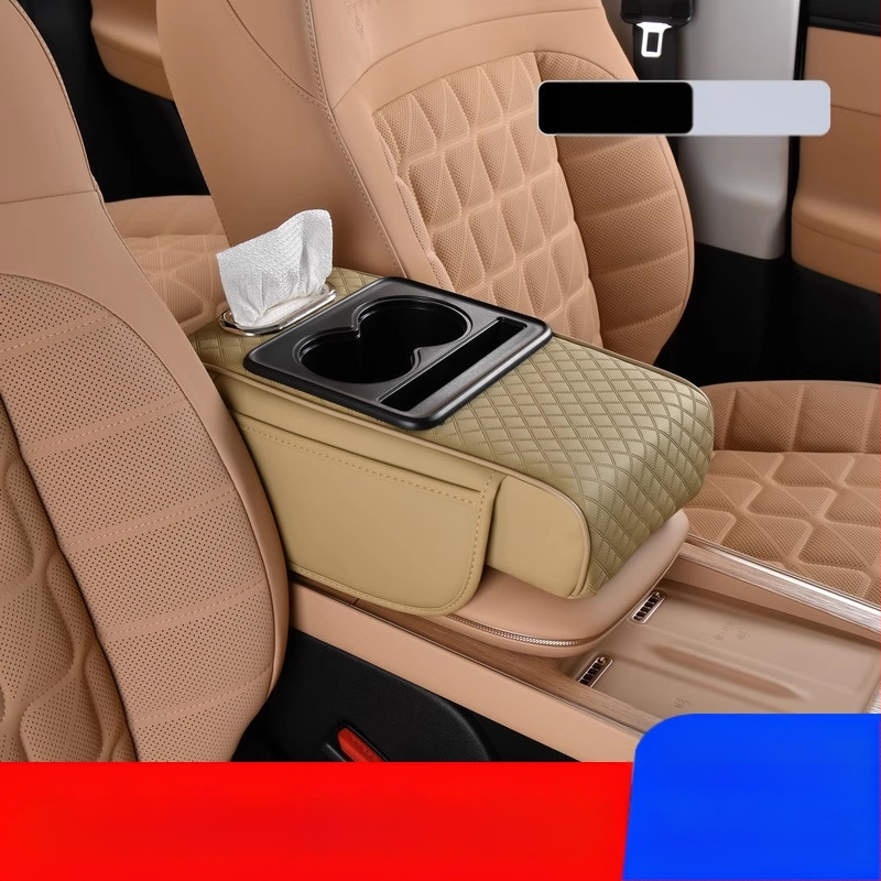 Auto keskse käetoe karbi turvapadi, kaitsepadi, multifunktsionaalne salvrätikukarp, topsihoidik, hoiukott