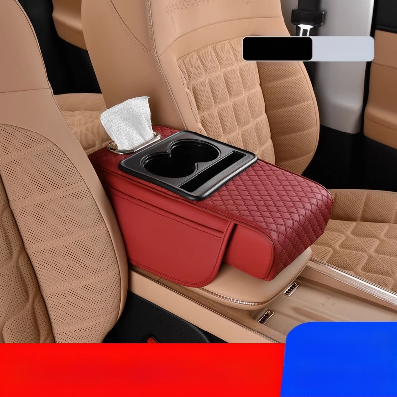 Auto keskse käetoe karbi turvapadi, kaitsepadi, multifunktsionaalne salvrätikukarp, topsihoidik, hoiukott