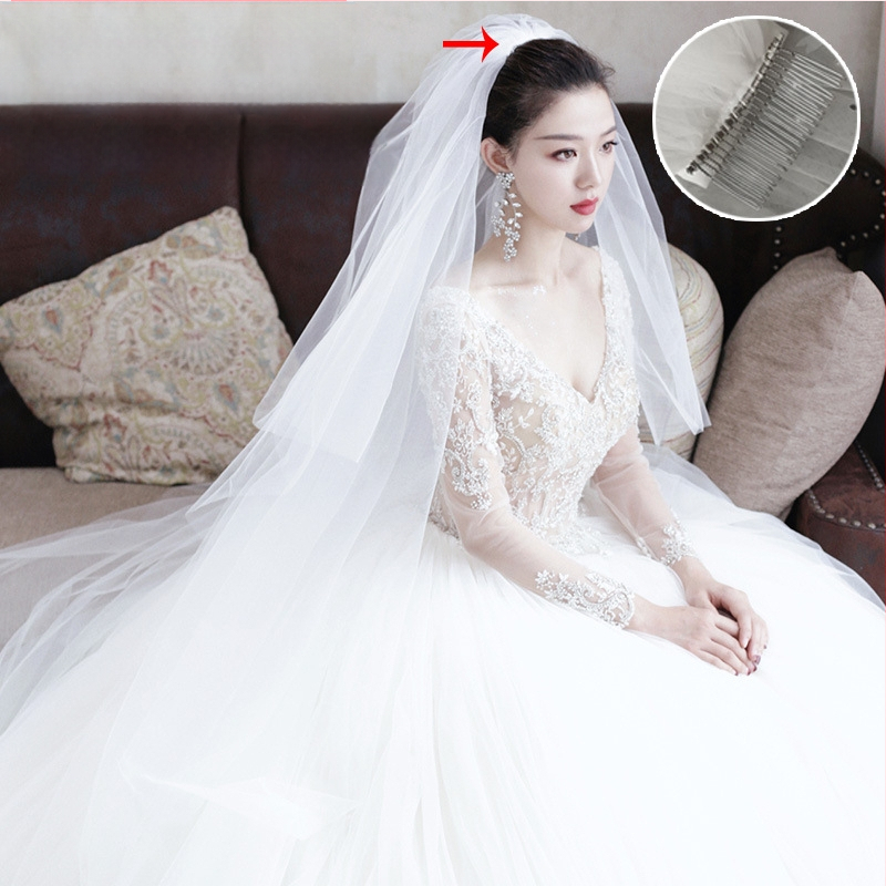 Žvaigždėto dangaus nuotakos pagrindinė vestuvinė suknelė baltas ilgas šampano spalvos uodegos šydas galvos apdangalas super fėjos stiliaus vestuvės retro