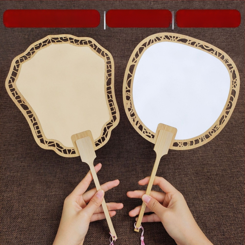 Klassikaline õõnes Xuan paberventilaator kahepoolne tühi isetegemise hiina maali käsitsi maalitud kalligraafia poolküpsetatud ventilaator õueventilaator