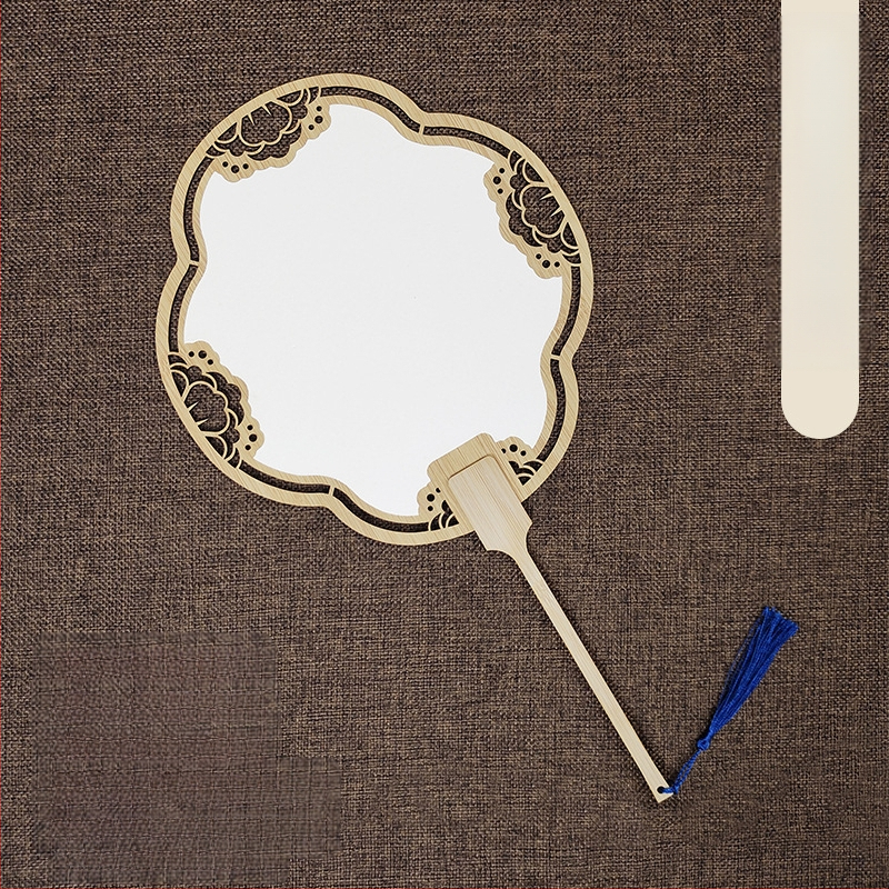 Klassikaline õõnes Xuan paberventilaator kahepoolne tühi isetegemise hiina maali käsitsi maalitud kalligraafia poolküpsetatud ventilaator õueventilaator