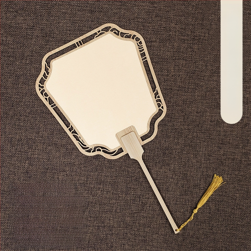 Klassikaline õõnes Xuan paberventilaator kahepoolne tühi isetegemise hiina maali käsitsi maalitud kalligraafia poolküpsetatud ventilaator õueventilaator