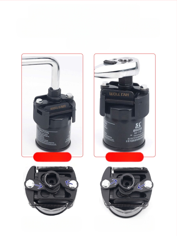 Õlifiltri elemendi mutrivõti, filtrivõti, õlivõre eemaldamise ja käsitsemise tööriist, filtrivõti, korgi tüüp.