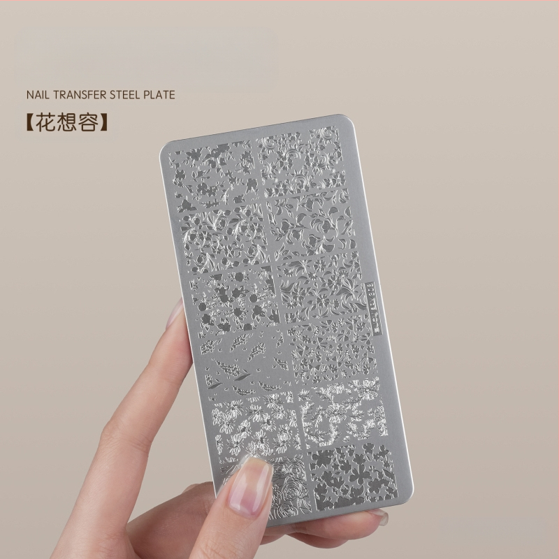 Gaoy Goya küünekunsti trükkimine terasplaadi vorm pitsist liblikamustriga lille Guofeng ülekandetööriist silikoontempel