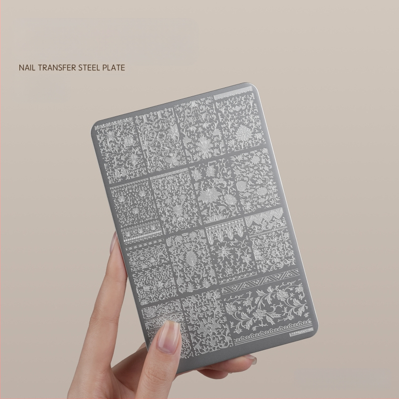 Gaoy Goya küünekunsti trükkimine terasplaadi vorm pitsist liblikamustriga lille Guofeng ülekandetööriist silikoontempel