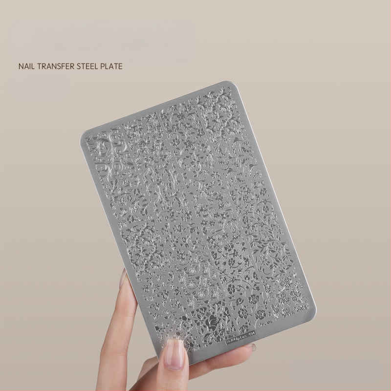 Gaoy Goya küünekunsti trükkimine terasplaadi vorm pitsist liblikamustriga lille Guofeng ülekandetööriist silikoontempel